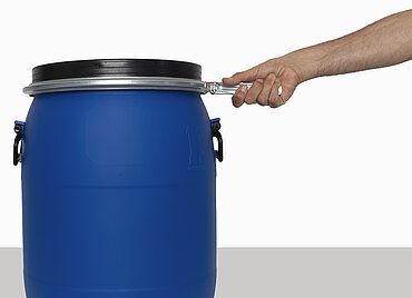 Kunststoff Deckelfass mit Entgasungsventil: 60,0 Liter, Farbe: blau