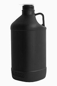 Kunststoff Gefahrgutflasche: 2,5 Liter, Farbe: schwarz