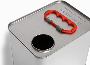 Weißblechkanister: 2,0 Liter, Farbe: blank