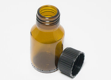 Light packaging bottle: 50 milliliter, colour: brown