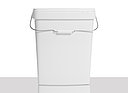 Square bucket: 34,2 liter, colour: white