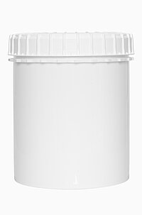 Kunststoff Schraubdeckeldose: 750 Milliliter, Farbe: weiß