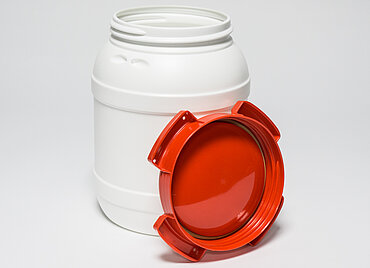 Kunststoff Schraubdeckelfass: 6,0 Liter, Farbe: weiß Kunststoff Schraubdeckelfass: 6,0 Liter, Farbe: weiß