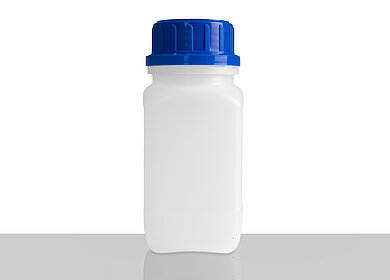 Chemical bottle: 250 milliliter, colour: natural