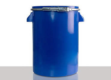 UN plastic hobbock: 21,5 liter, colour: blue