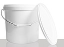 Plastic round bucket: 12,5 liter, colour: white