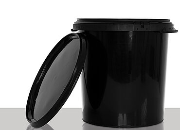 Kunststoff Hobbock: 30,0 Liter, Farbe: schwarz