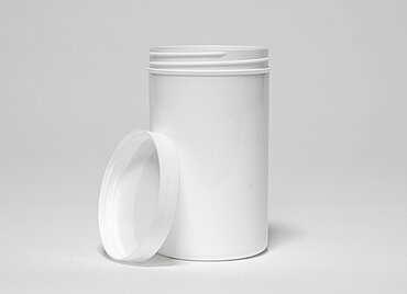 Screw cap can: 325 milliliter, colour: white