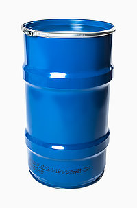 Sheet steel recovery drum: 60,0 liter, colour: blue RAL 5010