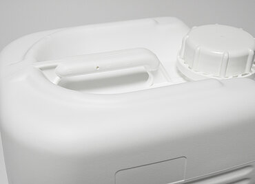 Kunststoffkanister fluoriert: 11,0 Liter, Farbe: weiß