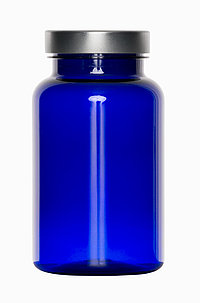 PET-Packer: 200 milliliter, colour: cobalt blue