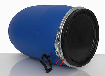 Kunststoff Deckelfass mit Entgasungsventil: 60,0 Liter, Farbe: blau