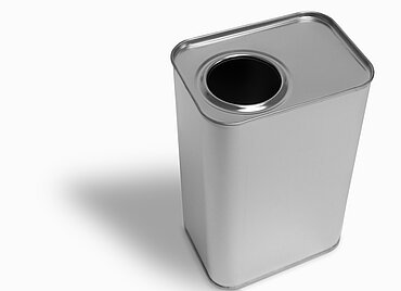 Tinplate canister: 1,2 liter, colour: blank Tinplate canister: 1,2 liter, colour: blank