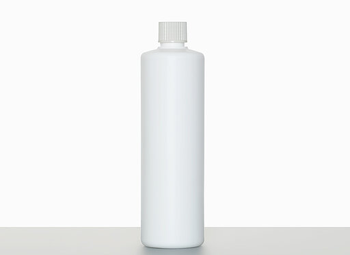 Kunststoff Rundflasche R 500/25: 500 Milliliter, Farbe: weiß