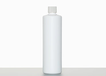 Kunststoff Rundflasche R 500/25: 500 Milliliter, Farbe: weiß