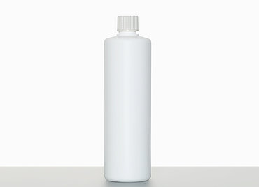 Round bottle R 500/25: 500 milliliter, colour: white