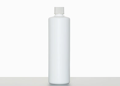 Kunststoff Rundflasche R 500/25: 500 Milliliter, Farbe: weiß