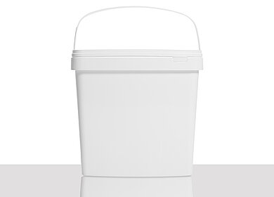 Square bucket: 27,0 liter, colour: white