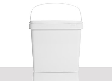 Square bucket: 27,0 liter, colour: white