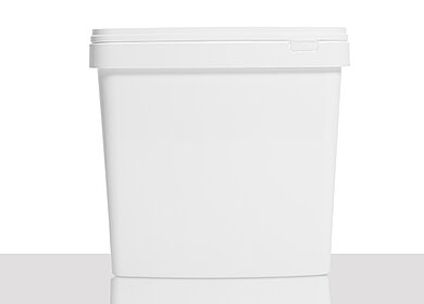 Square bucket: 27,0 liter, colour: white