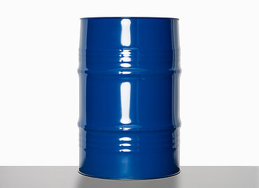 Stahlblech Garagenfass: 60,0 Liter, Farbe: blau RAL 5010