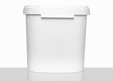 Plastic rectangular bucket: 35,0 liter, colour: white