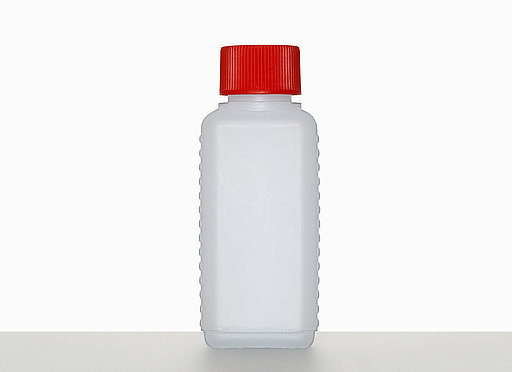 Kunststoff Vierkantflasche: 100 Milliliter, Farbe: natur