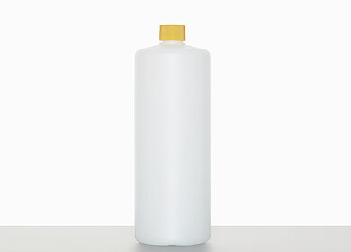 Kunststoff Rundflasche R 1000/25: 1,0 Liter, Farbe: weiß