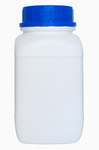 Kunststoff Chemikalienflasche weiß HDPE