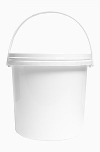 Plastic round bucket UN: 5,5 liter, colour: white
