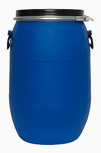 Kunststoff Deckelfass mit Entgasungsventil blau HDPE