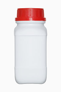 Kunststoff Chemikalienflasche: 500 Milliliter, Farbe: weiß