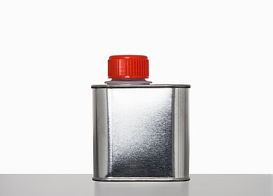 Tinplate canister: 250 milliliter, colour: blank