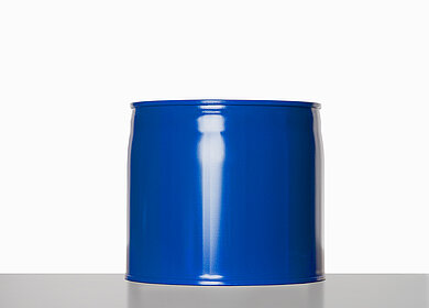 Stahlblech Flachkanne: 6,0 Liter, Farbe: blau RAL 5010