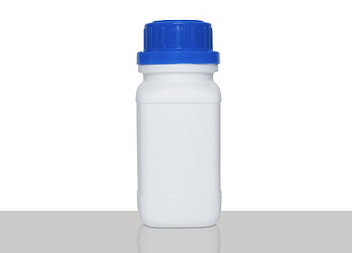 Kunststoff Chemikalienflasche: 100 Milliliter, Farbe: weiß