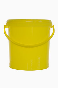 Plastic round bucket: 10,0 liter, colour: yellow