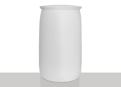 Plastic tight head drum: 220,0 liter, colour: natural