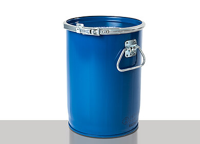 Sheet steel recovery drum: 12,0 liter, colour: blue RAL 5010