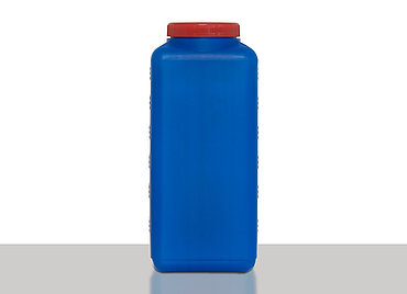 Kunststoff Vierkantflasche: 2,5 Liter, Farbe: blau
