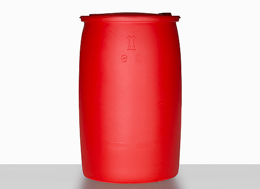 Kunststoff Spundfass L-Ring: 220,0 Liter, Farbe: rot