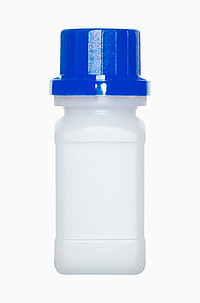 Chemical bottle: 50 milliliter, colour: white