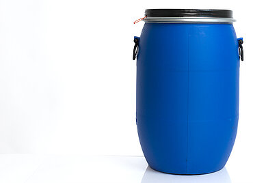 Kunststoff Deckelfass: 60,0 Liter, Farbe: blau