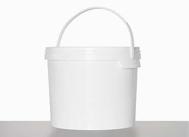 Plastic round bucket UN: 10,0 liter, colour: white