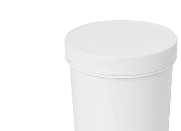Screw lid can: 1,0 liter, colour: white