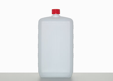 Kunststoff Vierkantflasche: 2,0 Liter, Farbe: natur