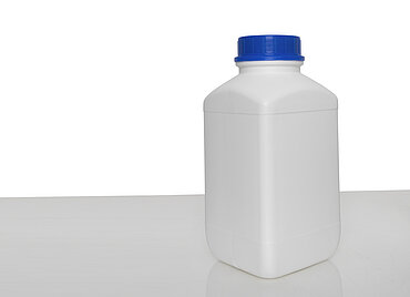 Kunststoff Chemikalienflasche: 4,0 Liter, Farbe: weiß