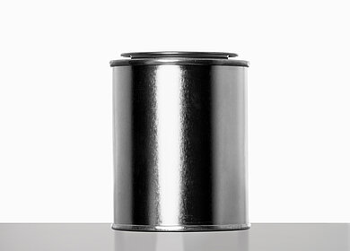 Ring lid can: 125 milliliter, colour: blank
