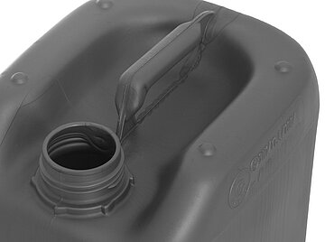 Plastic canister: 5,0 liter, colour: silver