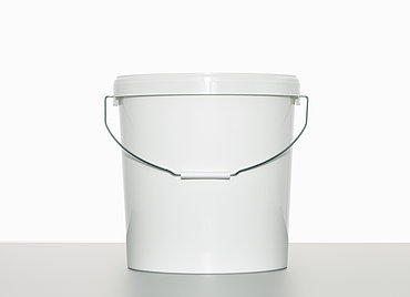 Kunststoff Rundeimer: 21,3 Liter, Farbe: weiß