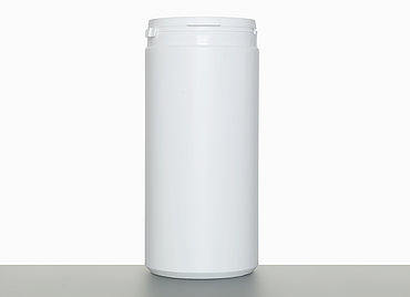 Special can with tamper proof seal: 1,5 liter, colour: white